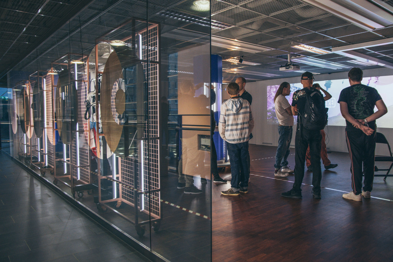 Developer teams checking out the XR Showroom at Helsinki XR Center Grand Opening, 5 September 2019.