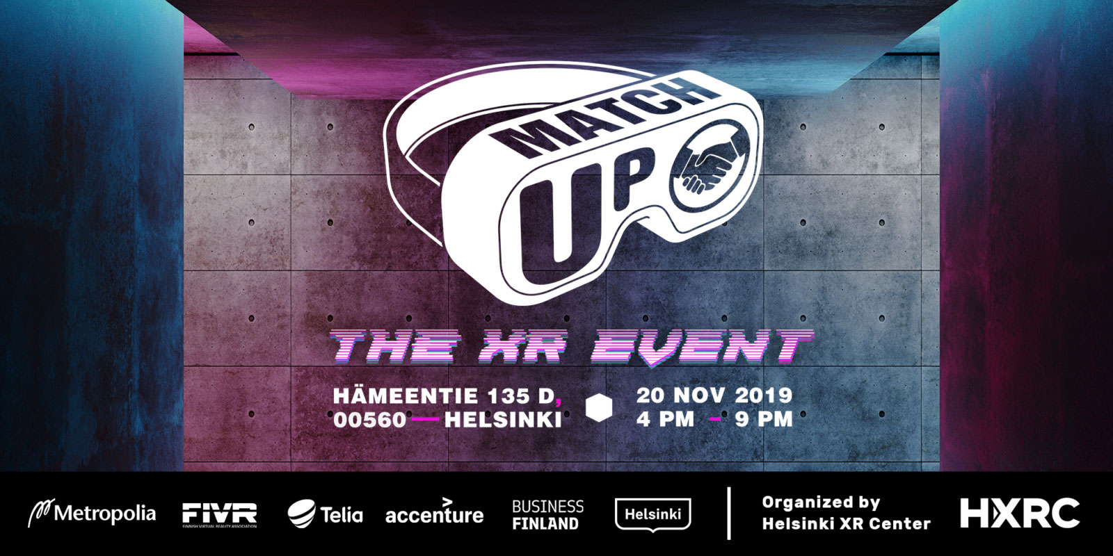 Match Up 2019 – 20th Nov 2019 – Events – Helsinki XR Center
