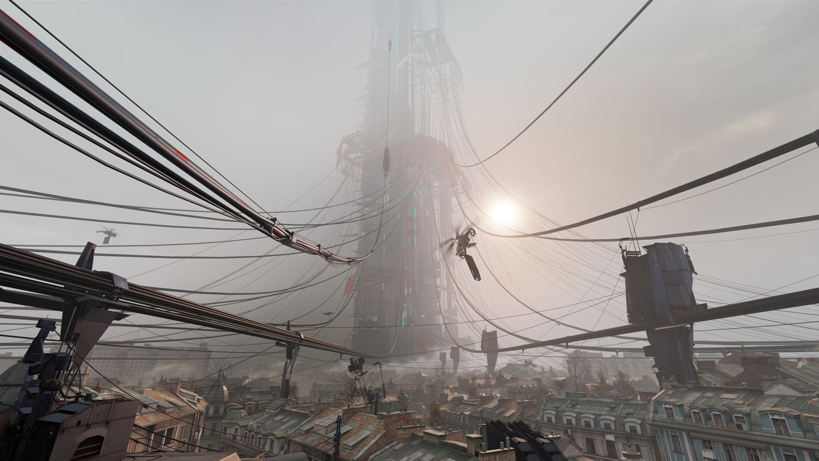 A city scenery screenshot of Half-Life: Alyx VR-game.