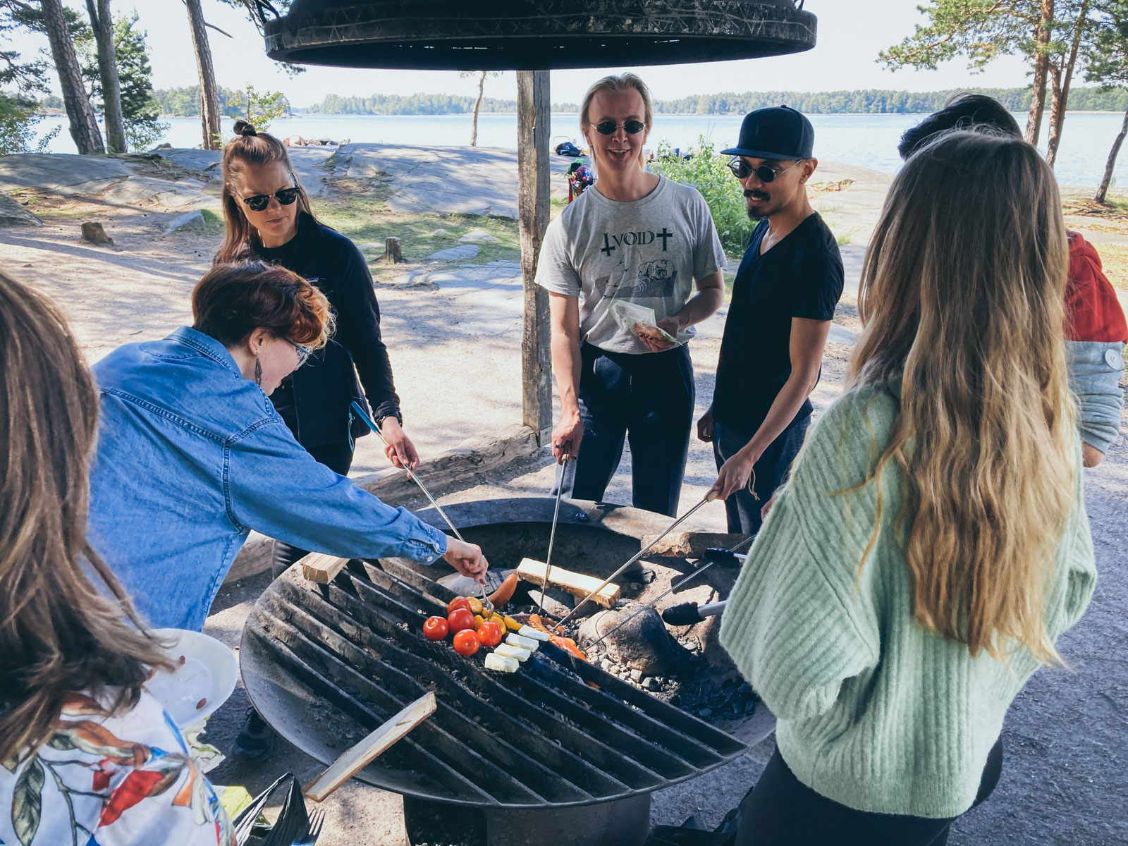 Helsinki XR Center team grilling.