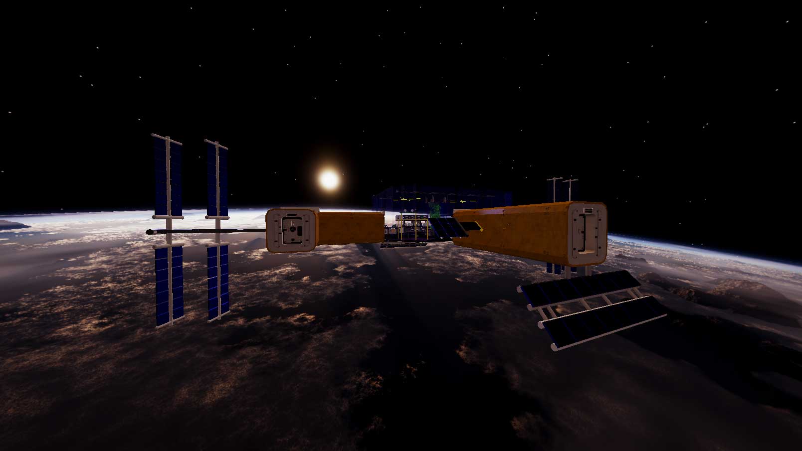 A space station in virtual reality.