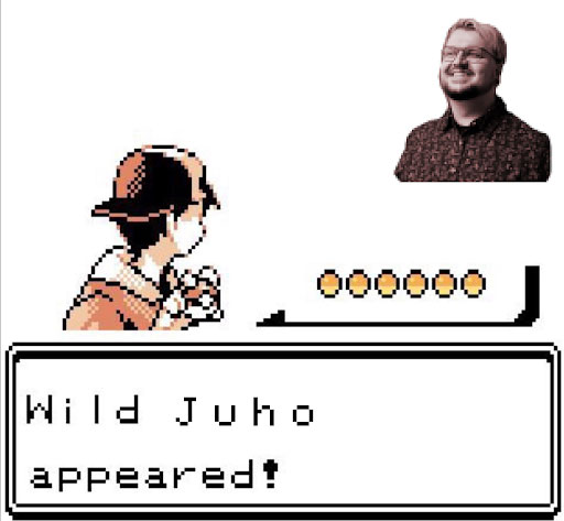 Juho Puurunen edited onto a screenshot of a Pokemon game.